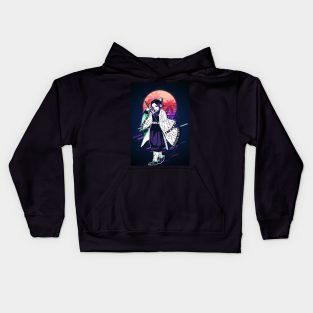 shinobu kocho Retro Art | Demon Slayer Kids Hoodie